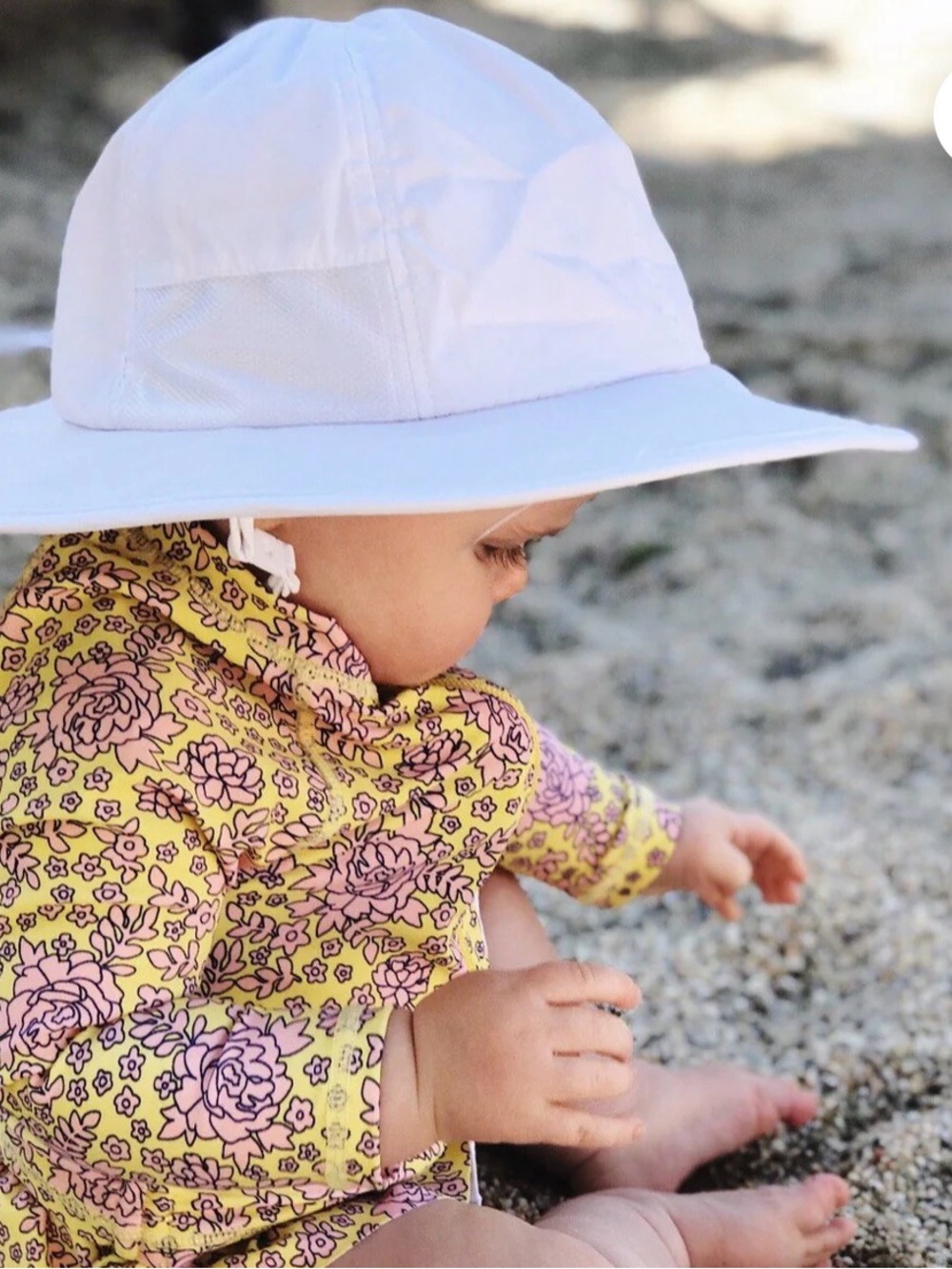 Swimzip Baby Sun wide brimmed white Hat